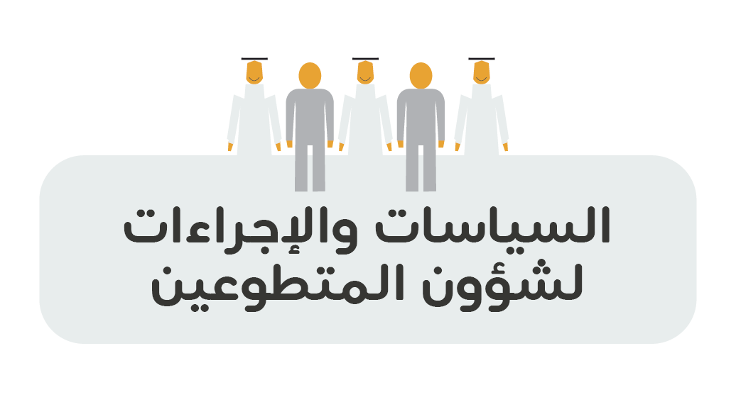 السياسات والإجراءات لشؤون المتطوعين